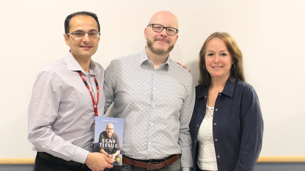 Danny Covey with his surgeon and cardiac team